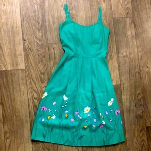 Lanz vintage sundress midi sleeveless straps xs s